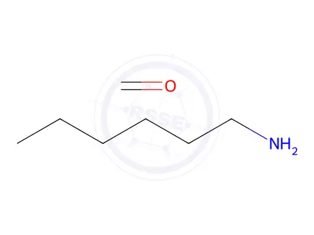Chemical structure of Formaldehyde, reaction products with 1-hexanamine