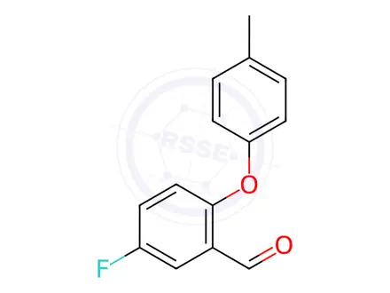 Chemical structure of Benzaldehyde, 5-fluoro-2-(4-methylphenoxy)-