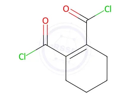 Chemical structure of 1-Cyclohexene-1,2-dicarbonyl dichloride (9CI)
