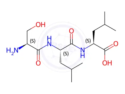 Chemical structure of H-Ser-Leu-Leu-OH