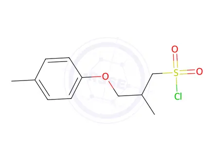 Chemical structure of 2-Methyl-3-(p-tolyloxy)propane-1-sulfonyl chloride