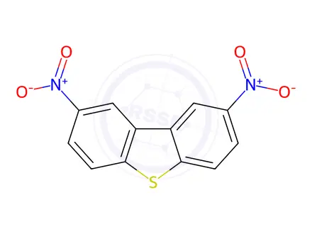 Chemical structure of 2,8-Dinitrodibenzothiophene