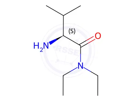 Chemical structure of (S)-2-amino-N,N-diethyl-3-methylbutanamide
