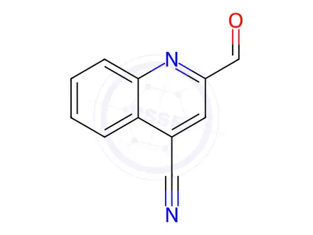 Chemical structure of 2-Formylquinoline-4-carbonitrile