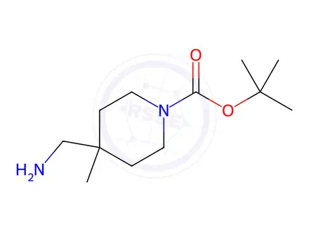 Chemical structure of 1-Boc-4-(Aminomethyl)-4-methylpiperidine