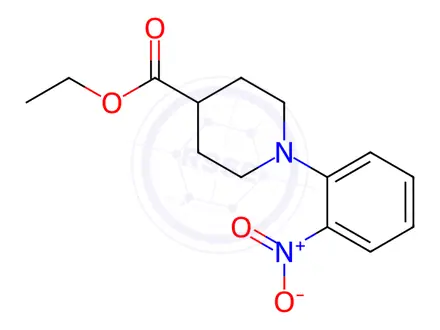 Chemical structure of Ethyl 1-(2-nitrophenyl)piperidine-4-carboxylate