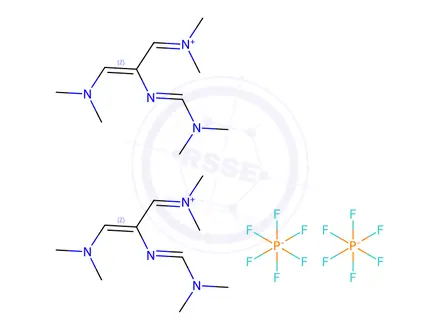 Chemical structure of N-[3-(DiMethylaMino)-2-[[(diMethylaMino)Methylene]aMino]allylidene]-N-MethylMethanaMiniuM Hydrogen Hexafluorophosphate