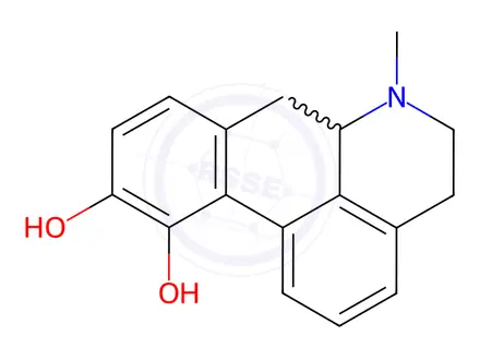 Chemical structure of (±)-Apomorphine