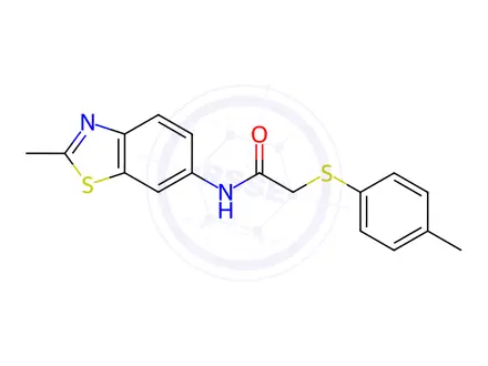 Chemical structure of N-(2-Methylbenzo[d]thiazol-6-yl)-2-(p-tolylthio)acetamide