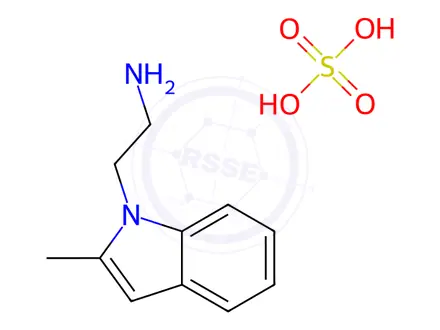 Chemical structure of 2-(2-Methyl-1H-indol-1-yl)ethanamine sulfate