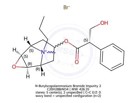 Chemical structure of Hyoscine Butylbromide EP Impurity D Bromide