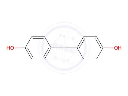 Chemical structure of 4,4'-(1-methylethylidene)bis-pheno polymer with methyloxirane