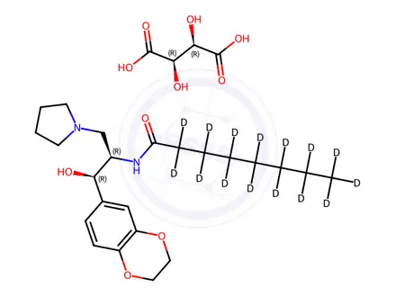 Chemical structure of Eliglustat-D15 Tartrate