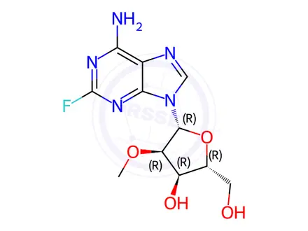 Chemical structure of Adenosine, 2-fluoro-2'-O-methyl-