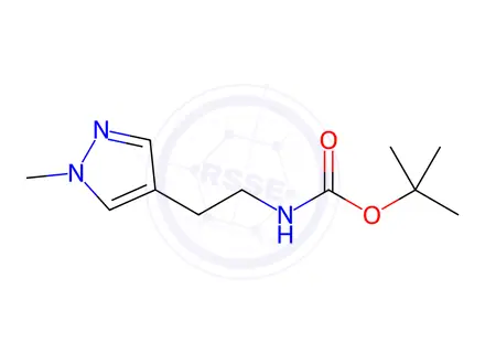 Chemical structure of Tert-butyl (2-(1-methyl-1H-pyrazol-4-yl)ethyl)carbamate
