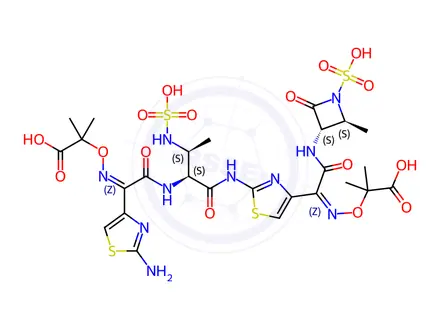 Chemical structure of Aztreonam Impurity 37 Monomer