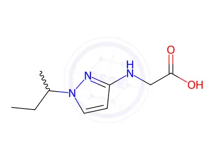 Chemical structure of N-(1-sec-butyl-1H-pyrazol-3-yl)glycine