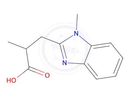 Chemical structure of 2-Methyl-3-(1-methyl-1h-benzo[d]imidazol-2-yl)propanoic acid