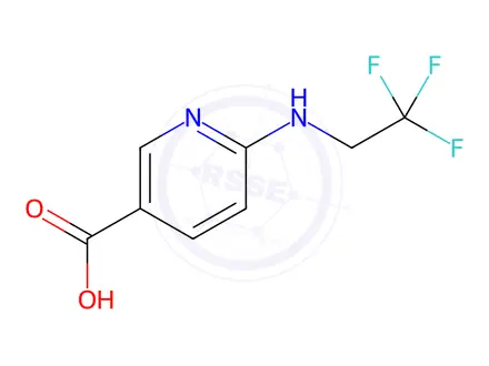 Chemical structure of 6-[(2,2,2-Trifluoroethyl)amino]pyridine-3-carboxylic Acid