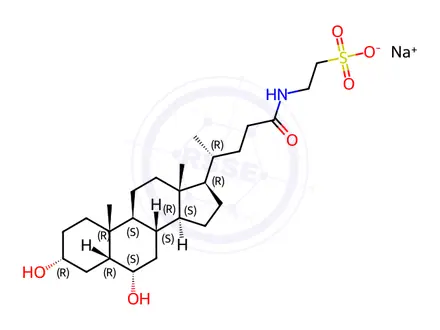 Chemical structure of Taurohyodeoxycholic acid sodium