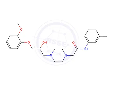 Chemical structure of N-(3-methylphenyl)-4-[2-hydroxy-3-(2-methoxyphenoxy)propyl]-1-piperazineacetamide