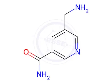 Chemical structure of 5-(Aminomethyl)pyridin-3-carboxamide