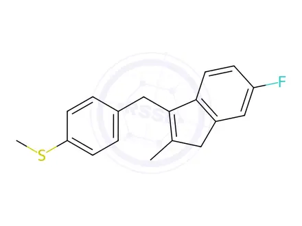 Chemical structure of (4-((6-Fluoro-2-Methyl-1H-Inden-3-Yl)Methyl)Phenyl)(Me