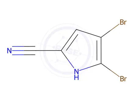 Chemical structure of 4,5-DibroMo-1H-pyrrole-2-carbonitrile