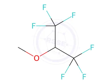 Chemical structure of 1,1,1,3,3,3-Hexafluoro-2-methoxypropane