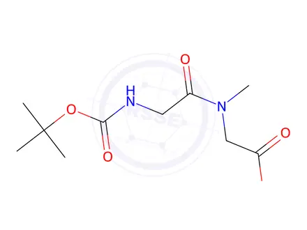 Chemical structure of Glycine, N-[(1,1-dimethylethoxy)carbonyl]glycyl-N-methyl