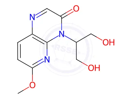 Chemical structure of 4-(1,3-Dihydroxypropan-2-yl)-6-methoxypyrido[2,3-b]pyrazin-3(4H)-one