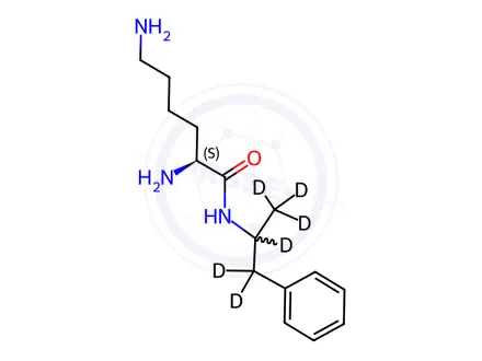 Chemical structure of Lisdexamfetamine-D6