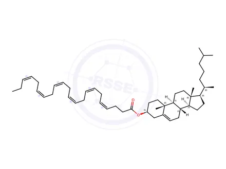 Chemical structure of Cholesteryl docosahexaenoate