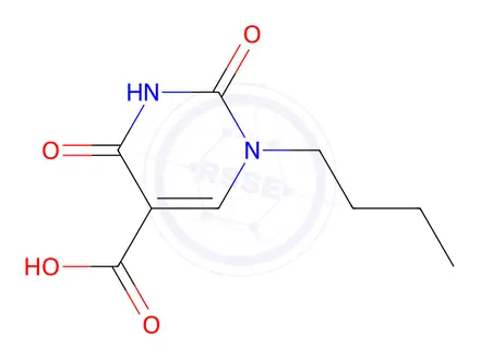 Chemical structure of 1-Butyl-2,4-dioxo-1,2,3,4-tetrahydropyrimidine-5-carboxylic acid