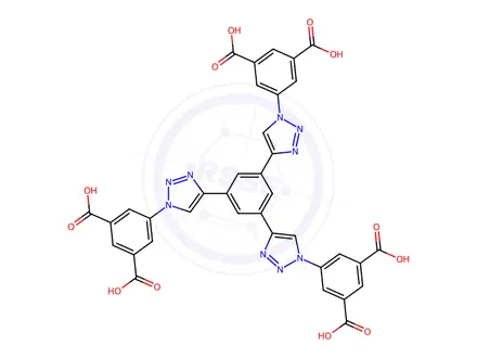 Chemical structure of 5,5',5''-(4,4',4''-(benzene-1,3,5-triyl)tris(1H-1,2,3-triazole-4,1-diyl))triisophthalic acid