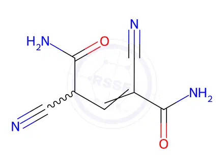 Chemical structure of 2-Pentenediamide, 2,4-dicyano-