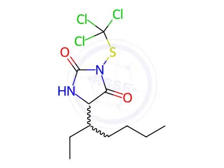 Chemical structure of Chlordantoin