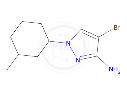 Chemical structure of 4-Bromo-1-(3-methylcyclohexyl)-1h-pyrazol-3-amine