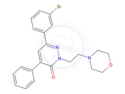 Chemical structure of 6-(3-Bromophenyl)-2-(2-morpholinoethyl)-4-phenylpyridazin-3(2H)-one