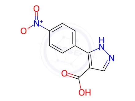Chemical structure of 3-(4-NITROPHENYL)-PYRAZOLE-4-CARBOXYLIC ACID