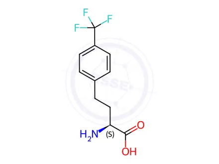 Chemical structure of (S)-2-amino-4-(4-(trifluoromethyl)phenyl)butanoic acid