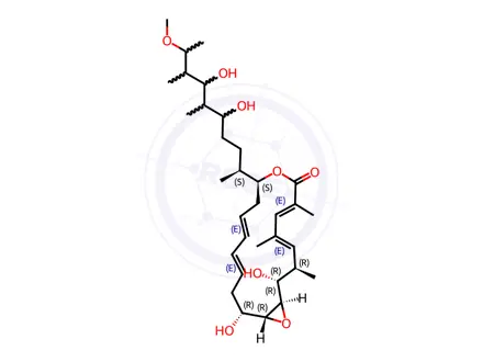 Chemical structure of (1S,2R,4E,7S,10E,12E,14R,15S,16S)-7-((2S,7S,8R,9R,10S,11S,E)-7,9-Dihydroxy-11-methoxy-8,10-dimethyldodec-4-en-2-yl)-2,15-dihydroxy-10,12,14-trimethyl-8,17-dioxabicyclo[14.1.0]heptadeca-4,10,12-trien-9-one