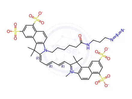 Chemical structure of Sulfo-Cyanine5.5 azide