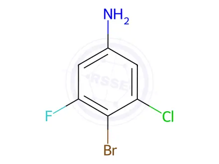 Chemical structure of 4-Bromo-3-chloro-5-fluoroaniline