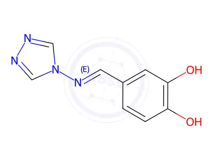 Chemical structure of 1,2-Benzenediol, 4-[(4H-1,2,4-triazol-4-ylimino)methyl]-(9CI)