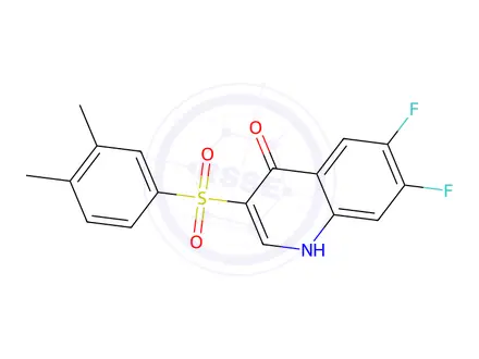 Chemical structure of 3-((3,4-Dimethylphenyl)sulfonyl)-6,7-difluoroquinolin-4(1H)-one