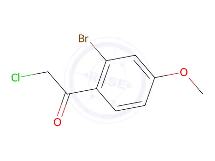 Chemical structure of 1-(2-Bromo-4-methoxyphenyl)-2-chloroethan-1-one