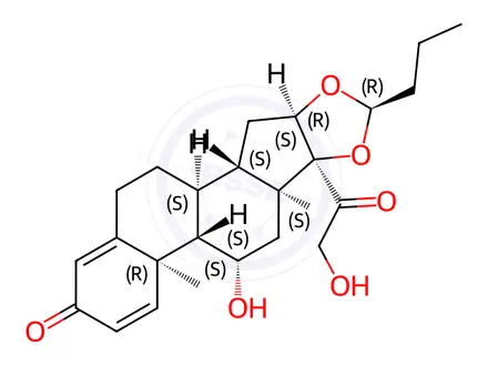 Chemical structure of (22R)-Budesonide