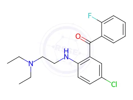 Chemical structure of Flurazepam Impurity 1 (Flurazepam EP Impurity A)