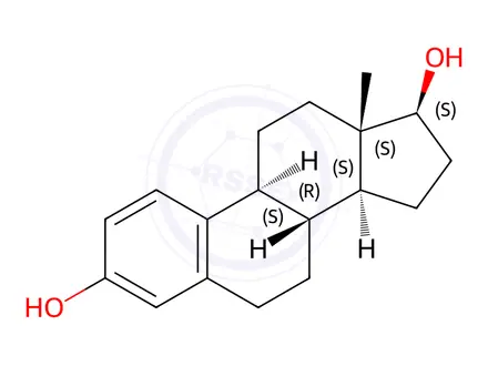 Chemical structure of 17-beta-Estradiol
